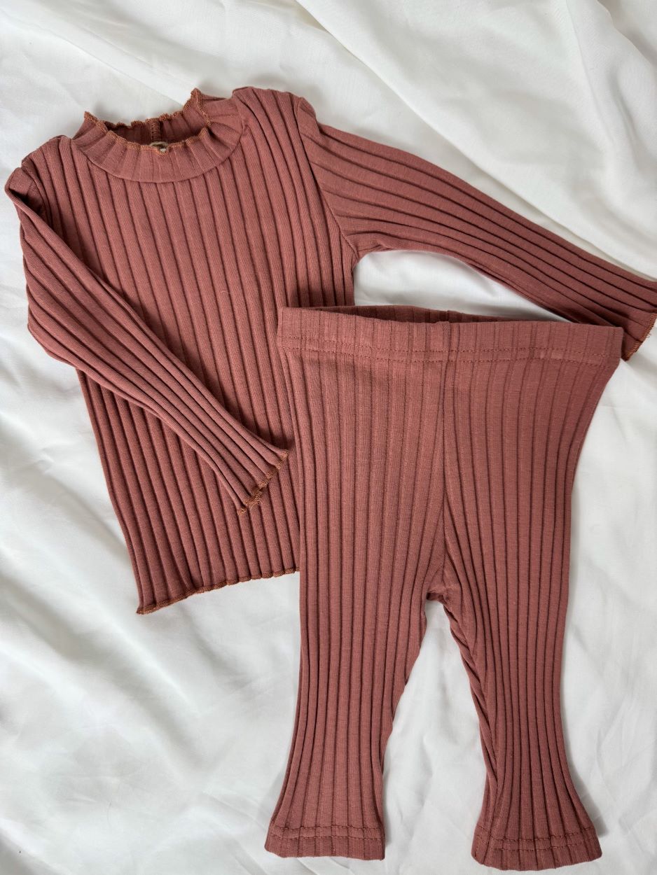 Leggings striped maroon cherry size 68