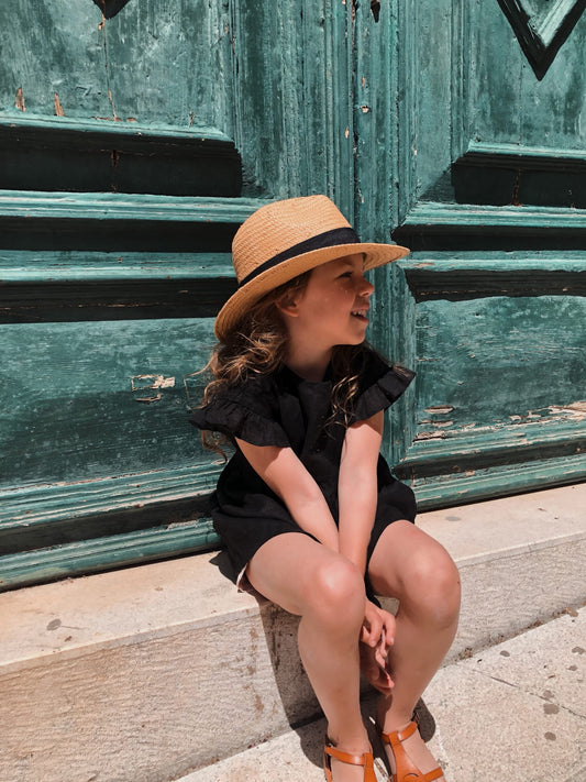 Linen tunic with frills